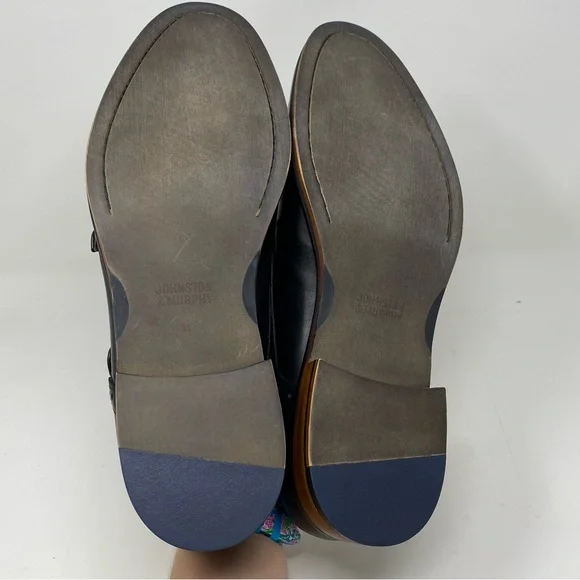 Johnston & Murphy Conard Double Monk Strap Cap Toe Black Calfskin - Picture 6 of 7
